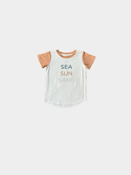 Babysprouts Clothing Company Pocket Colorblock Tee - Sea Sun Sand
