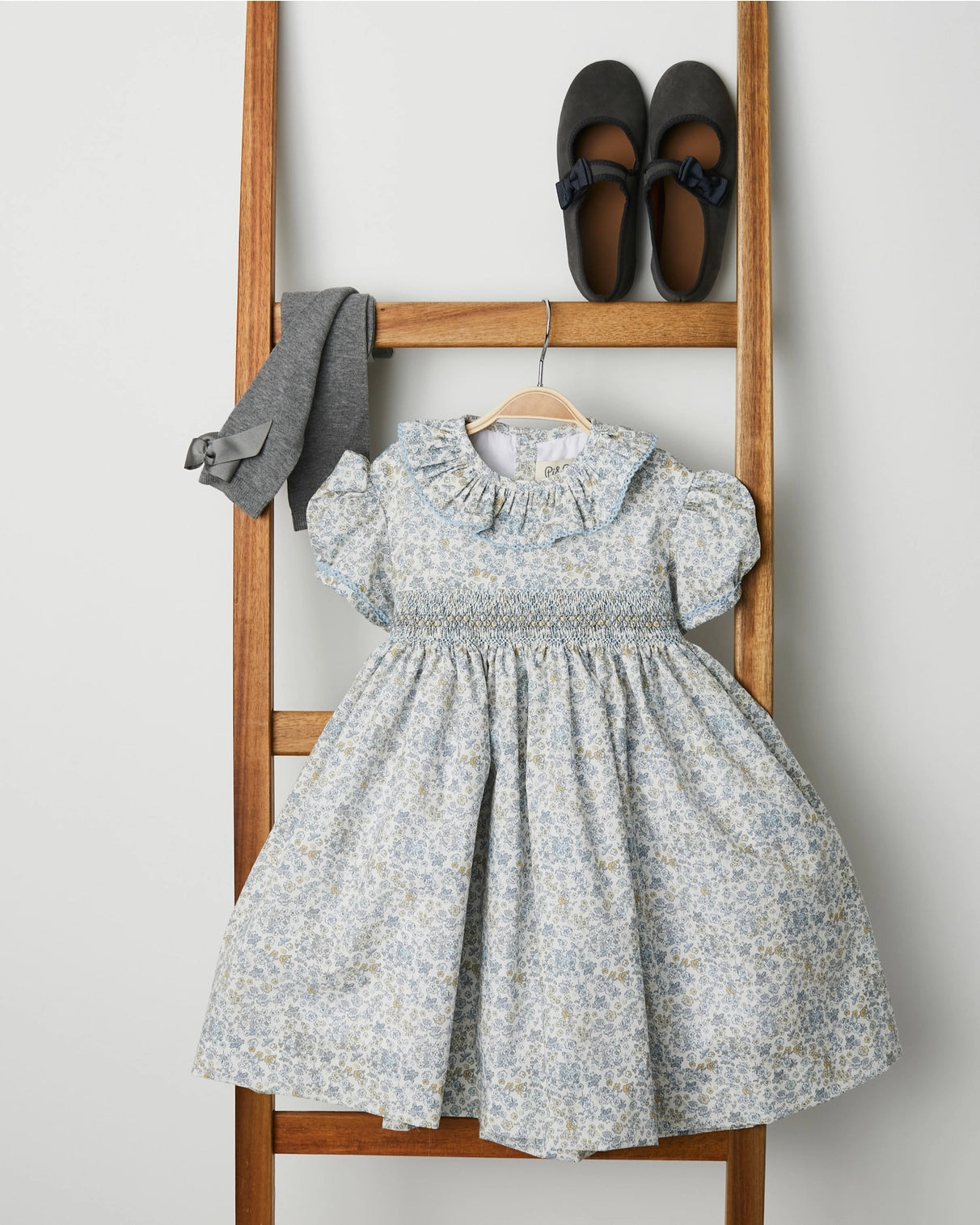 Pi&Pa Girl's Smock Knitted Dress Atlantico (Organic Cotton) 3Y Pi&Pa Girl's Smock Knitted Dress Atlantico (Organic Cotton) 3Y