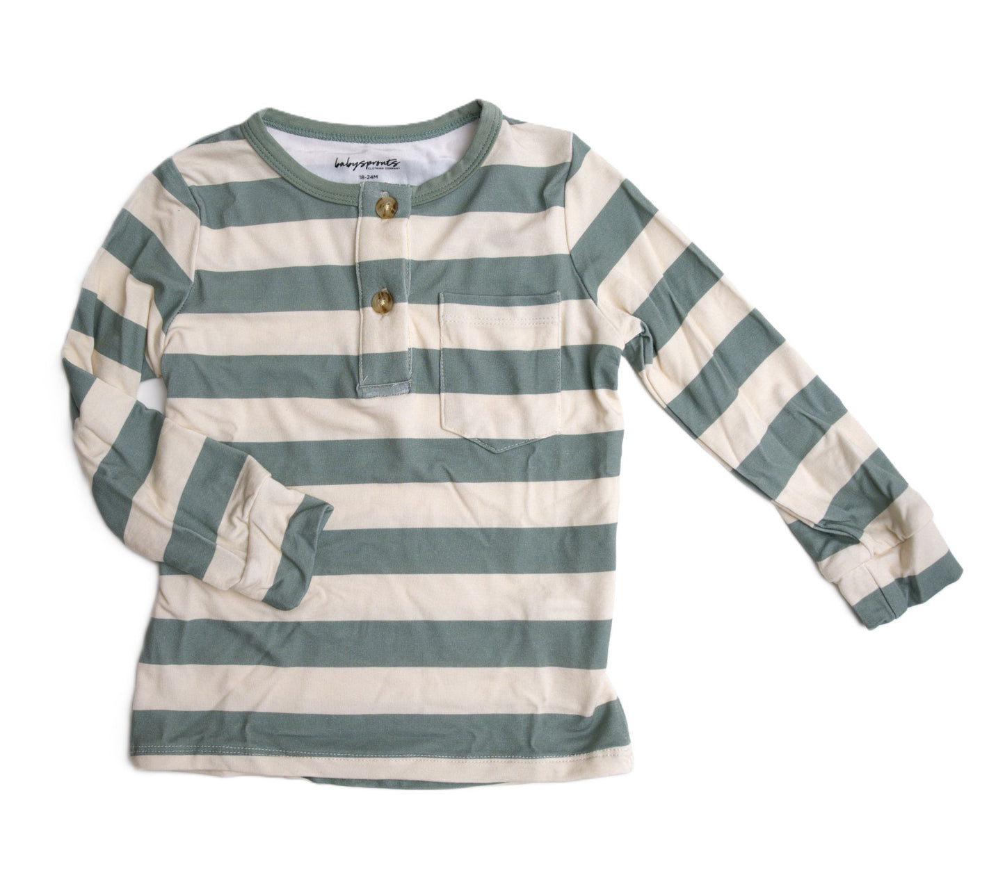 babysprouts, bamboo cotton, long sleeve tee, boys, toddler, henley
