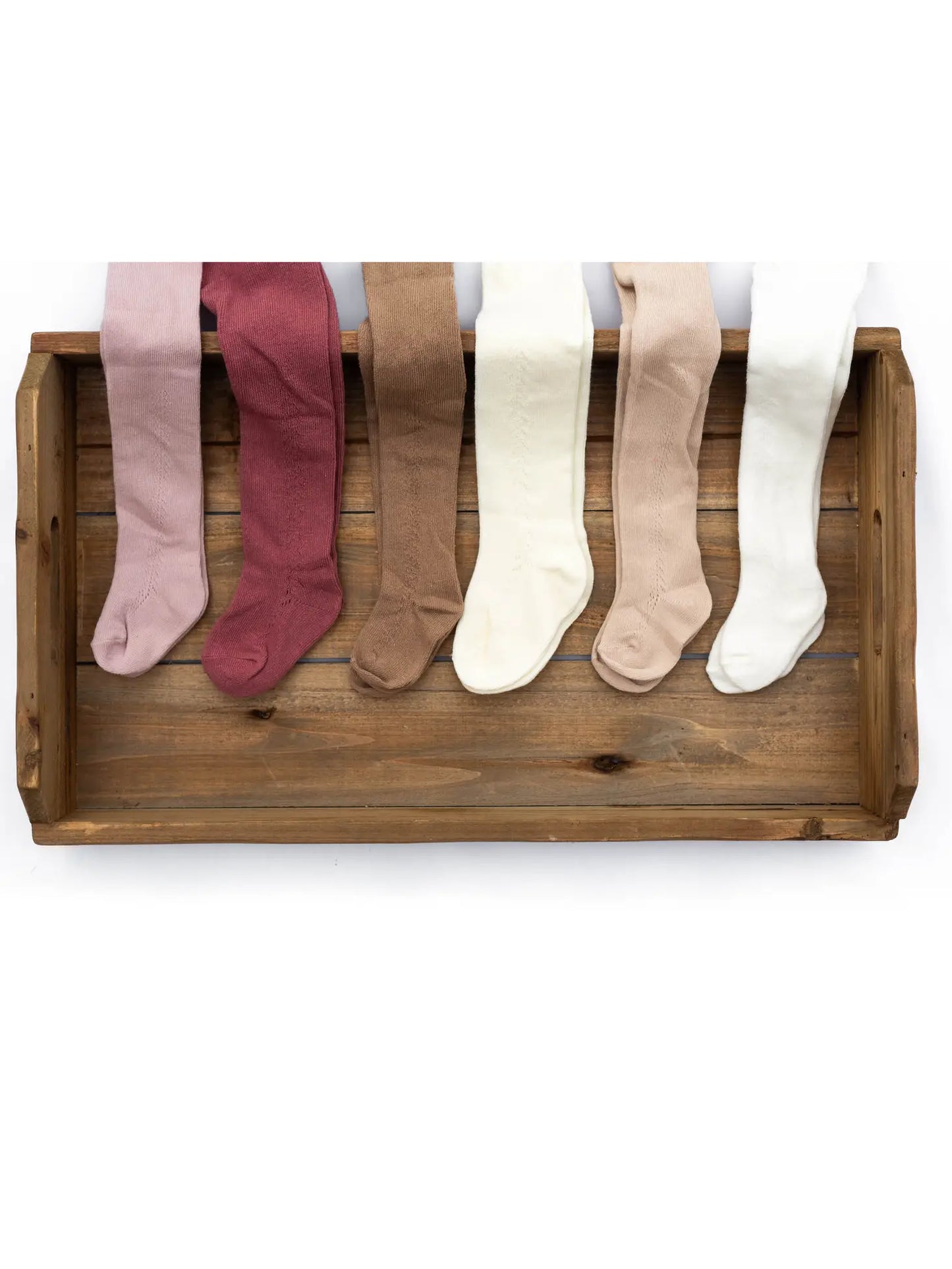 Mali Wear Baby Girl French Tights Cotton Knit Lace Stocking - Light Pink