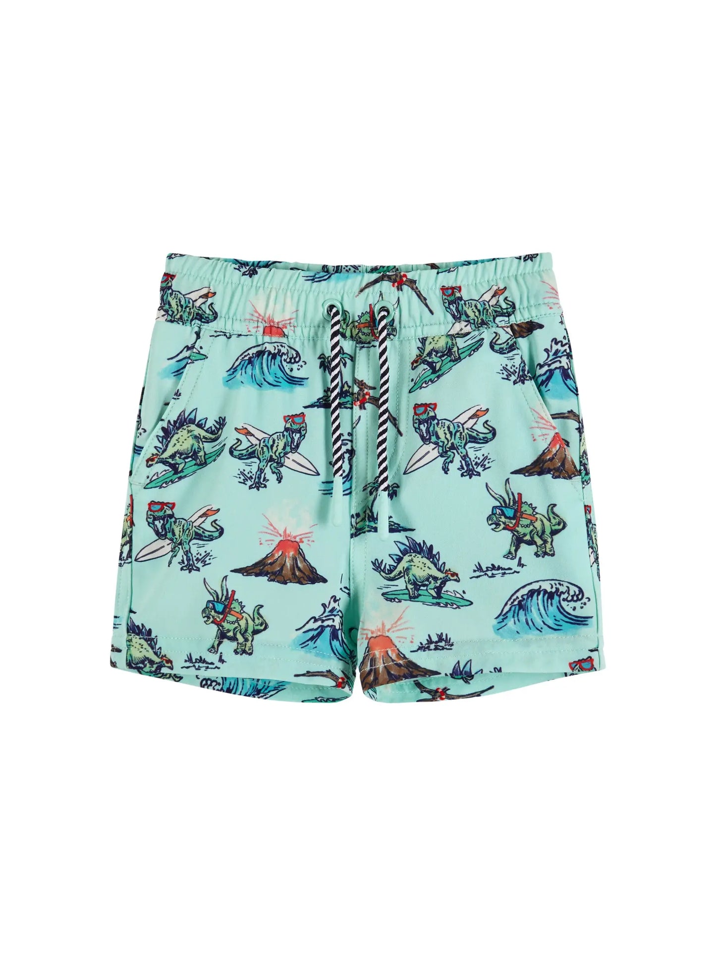 teal dino swim suit rash guard swim trunks long sleeve rash guard