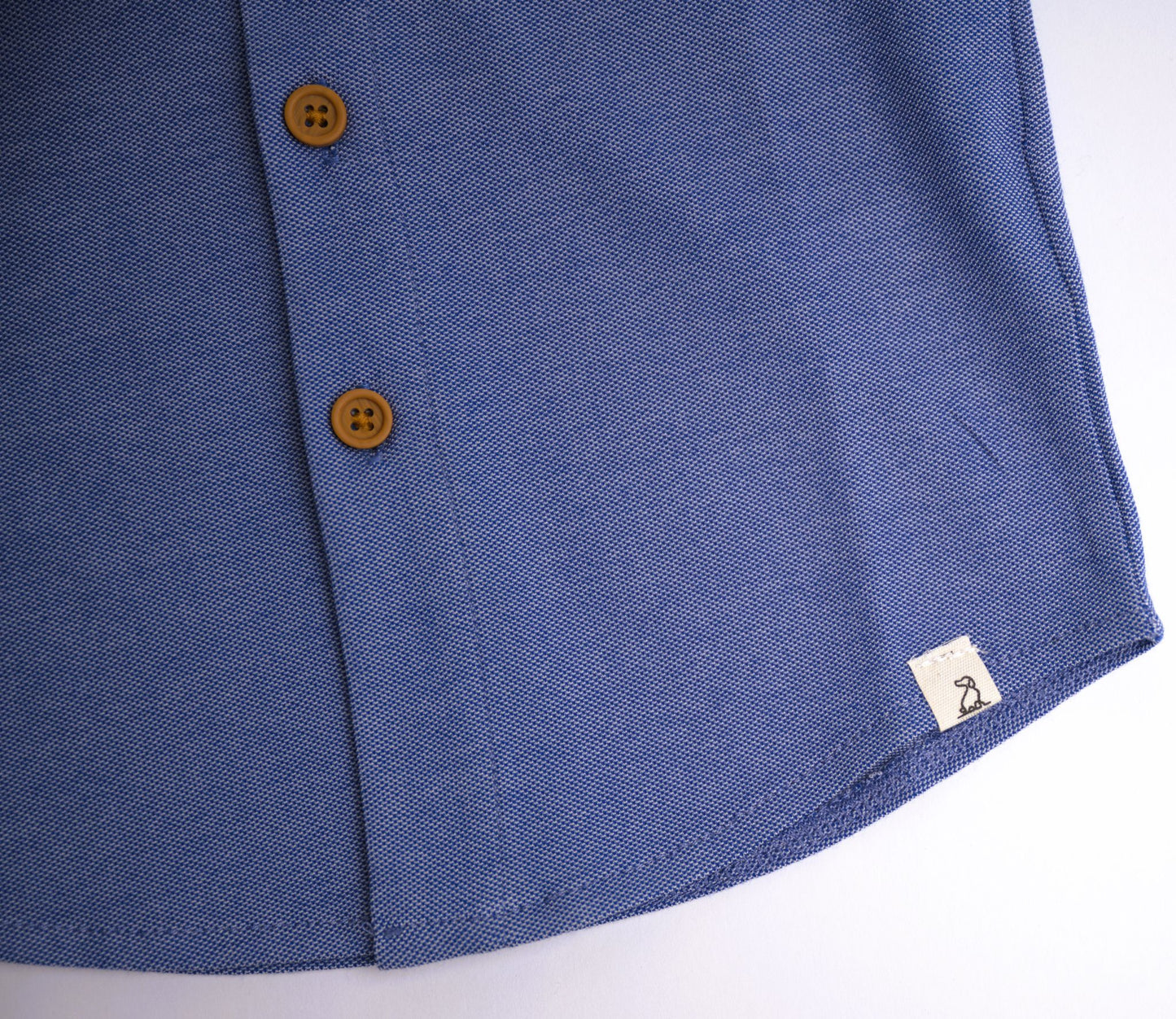 Me & Henry royal blue button up collared short sleeve shirt