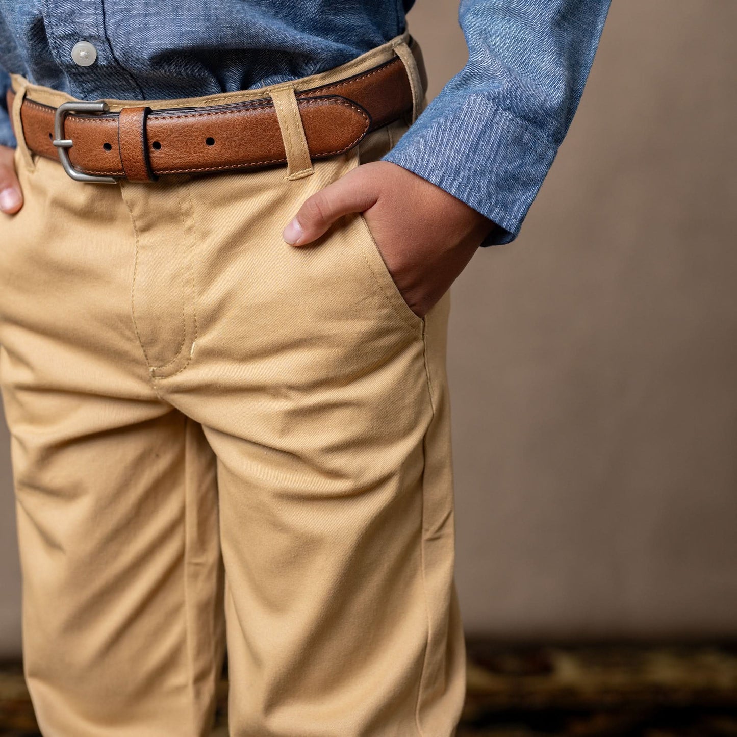 Hope & Henry Organic Skinny Stretch Twill Chino - Stretch Khaki