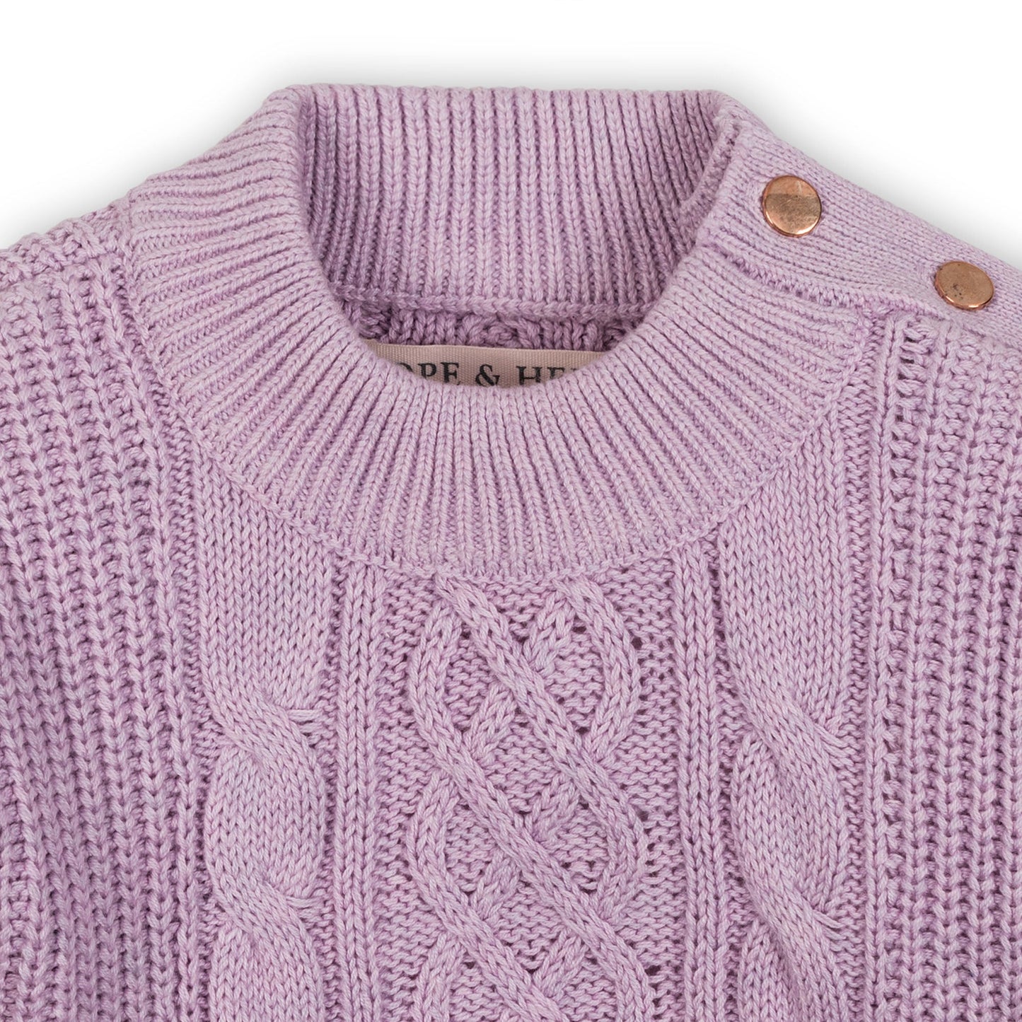Hope & Henry Organic Flutter Detail Sweater Dress - Lavender Heather
