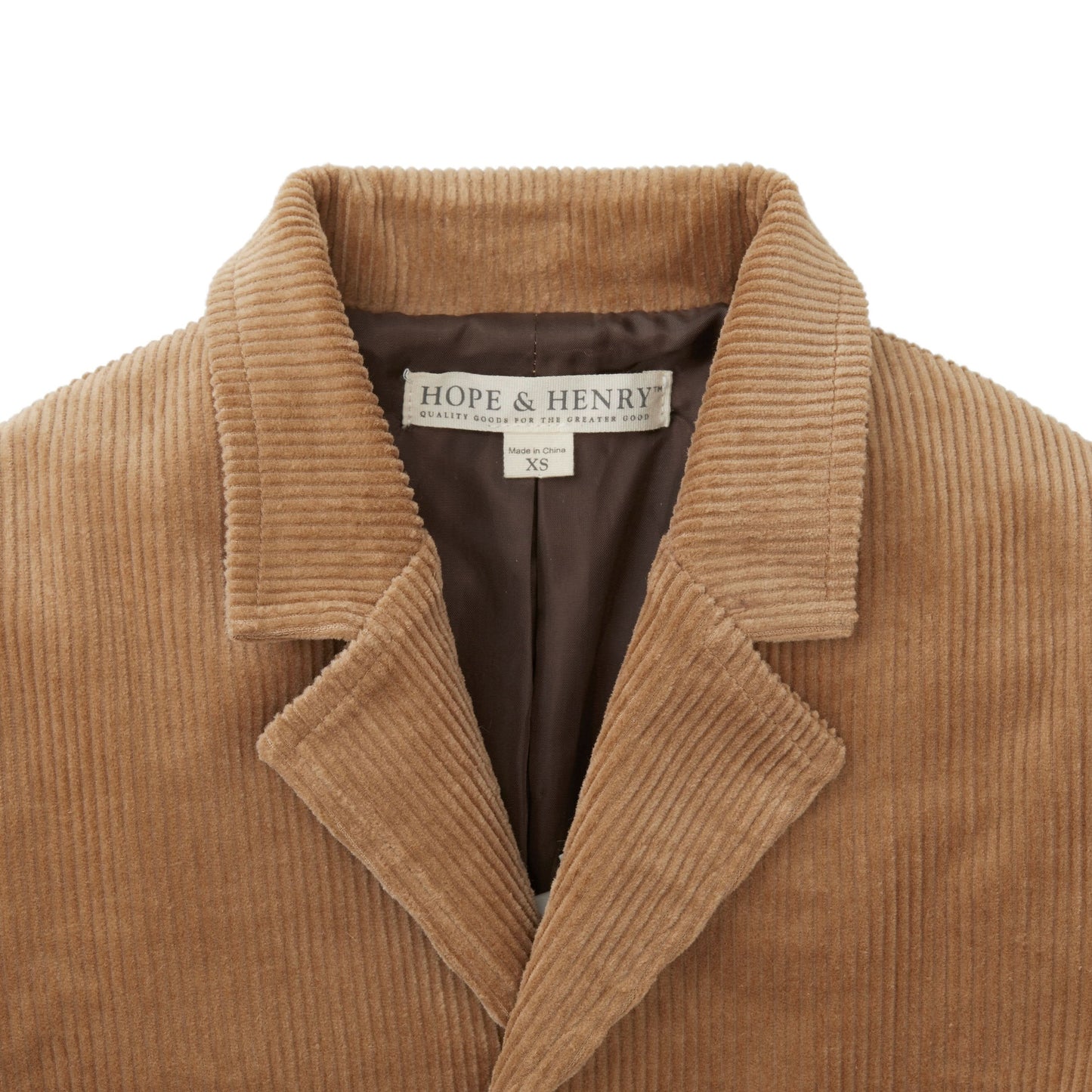 Hope & Henry Corduroy Blazer w/Elbow Patches - Medium Brown