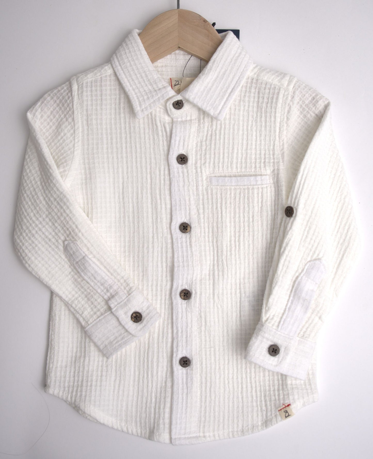 Me & Henry Atwood Woven Shirt – White Waffle