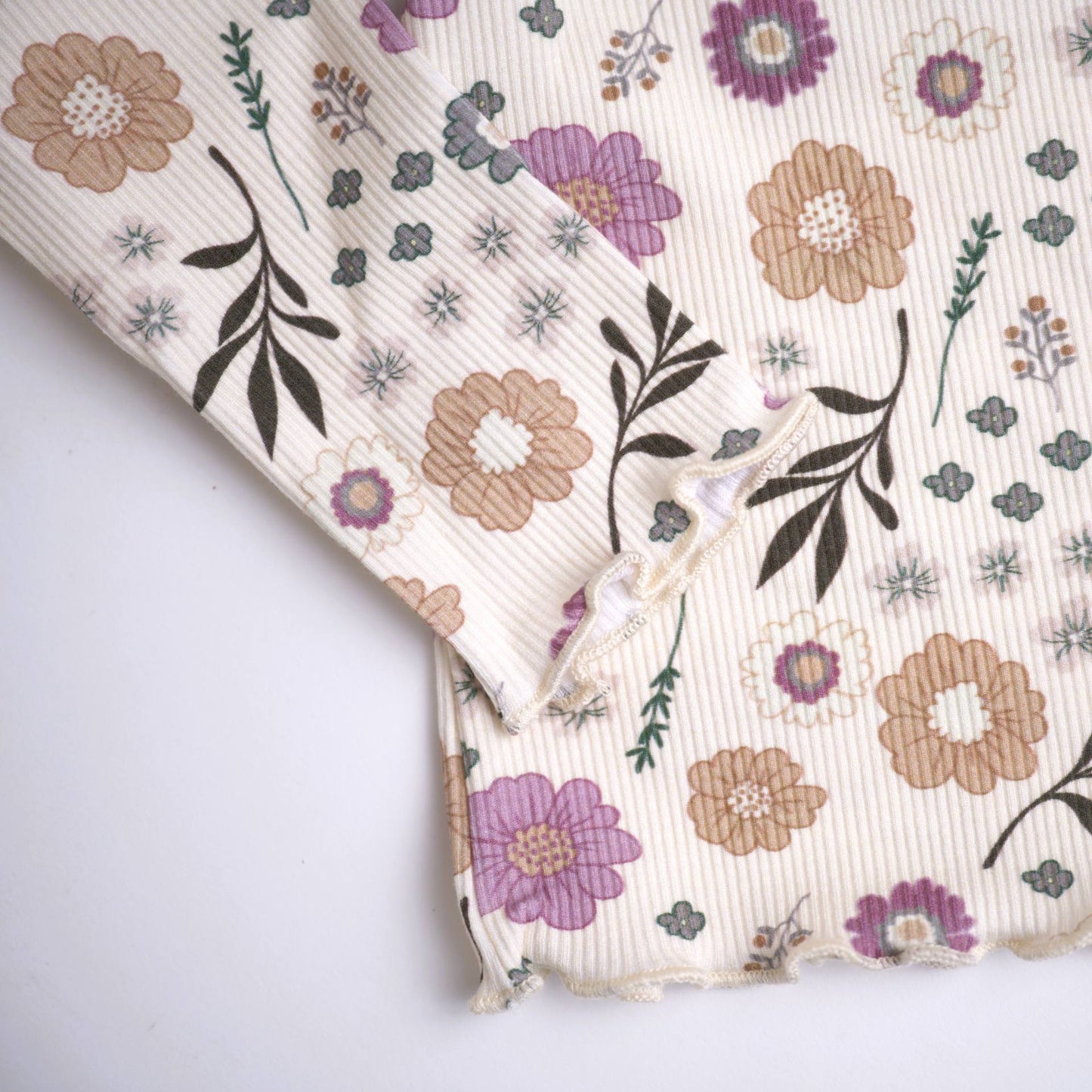 Babysprouts Lettuce Hem Tee – Winter Floral | Bamboo Cotton Kids Top