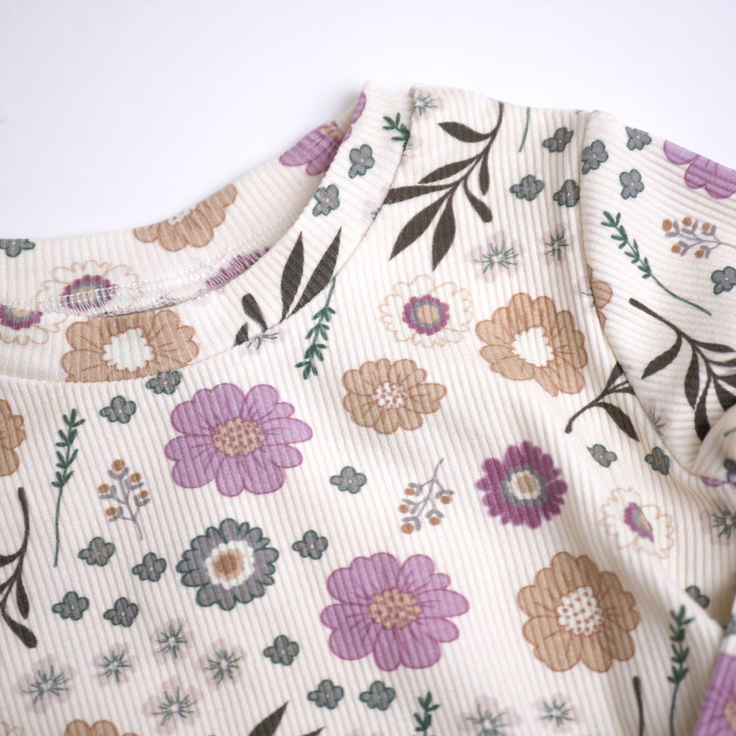 Babysprouts Lettuce Hem Tee – Winter Floral | Bamboo Cotton Kids Top