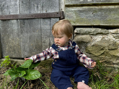 me and Henry navy overalls corduroy