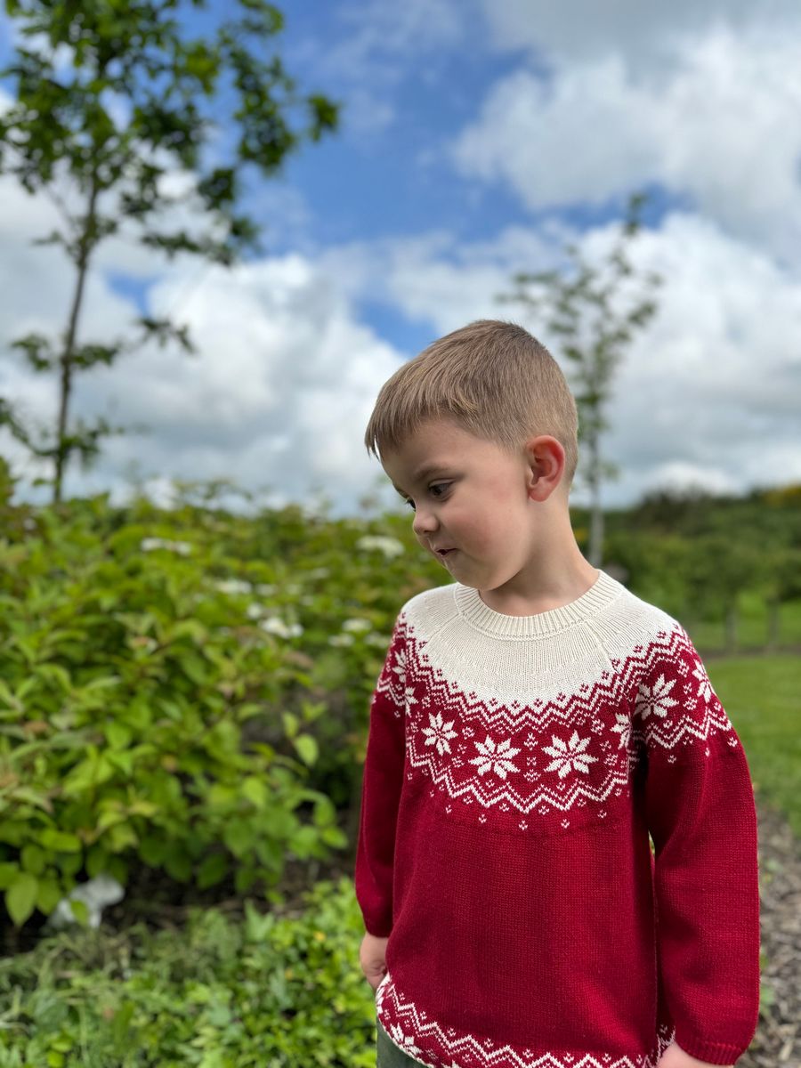 me and Henry, red, igloo, sweater, little boy, toddler, holiday, christmas, boy, winter