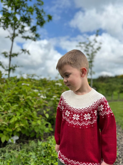 me and Henry, red, igloo, sweater, little boy, toddler, holiday, christmas, boy, winter
