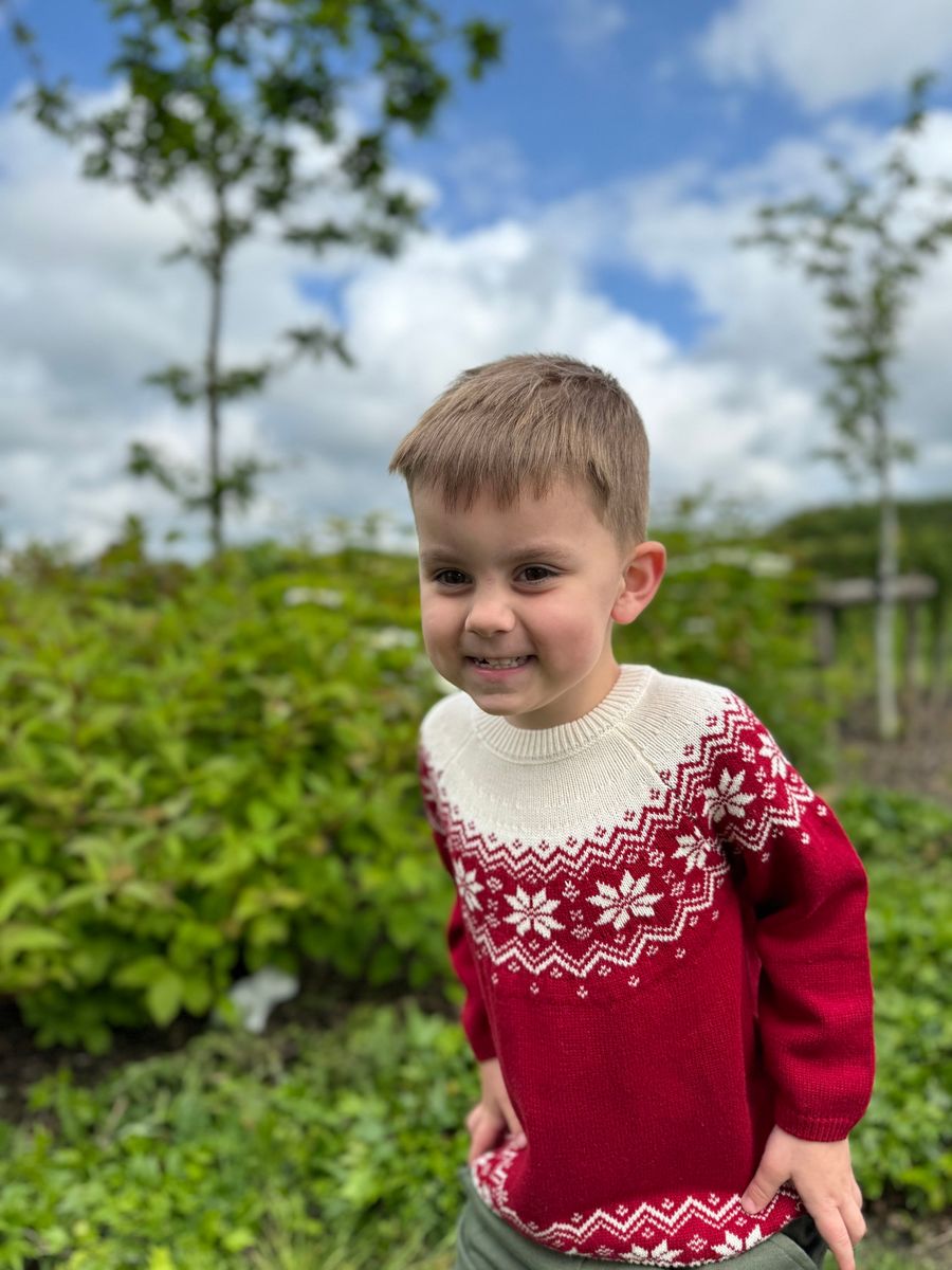 me and Henry, red, igloo, sweater, little boy, toddler, holiday, christmas, boy, winter