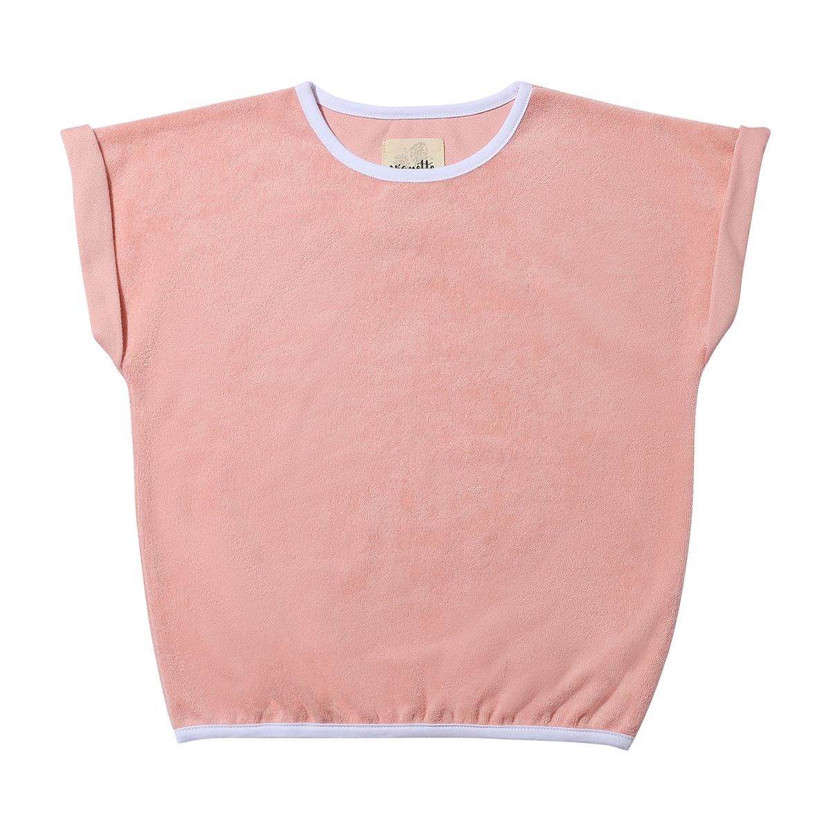 vignette, pink, terry, tee shirt for the girls, retro style