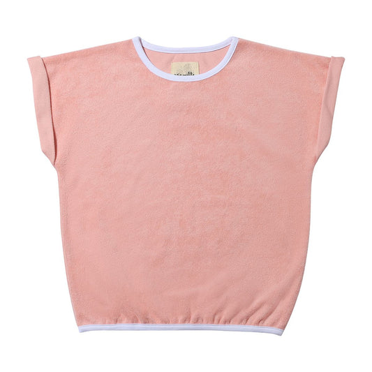 vignette, pink, terry, tee shirt for the girls, retro style