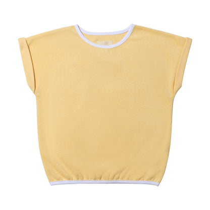 vignette, short sleeve, terry tee for the girls, retro style