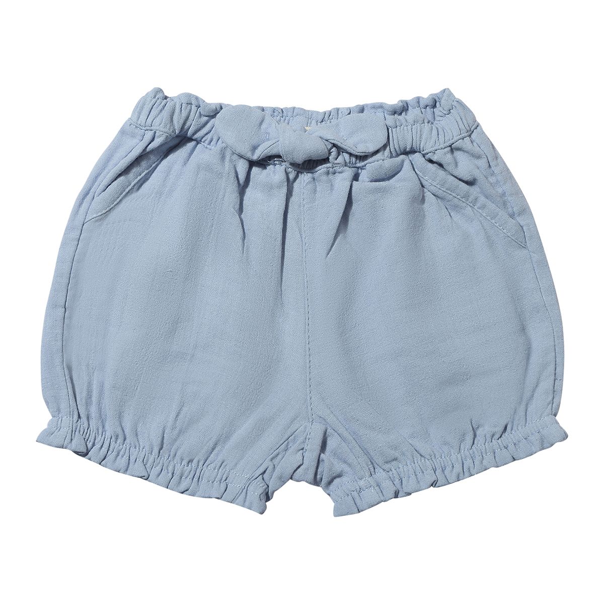 vignette, blue, bubble shorts for baby