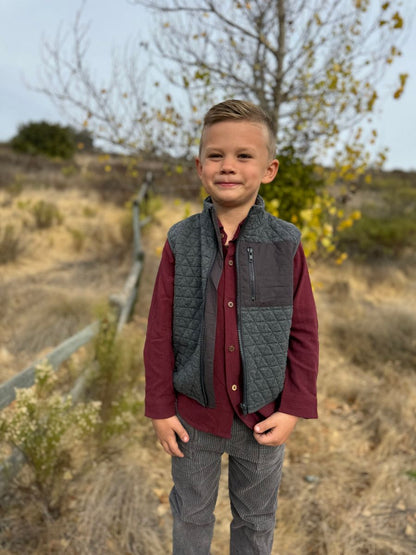 Me & Henry Hunter Vest - Charcoal