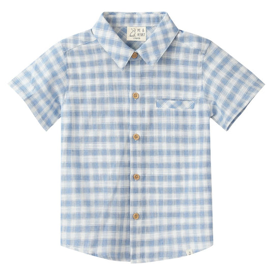 Me & Henry Newport Woven Shirt - Blue/White Plaid