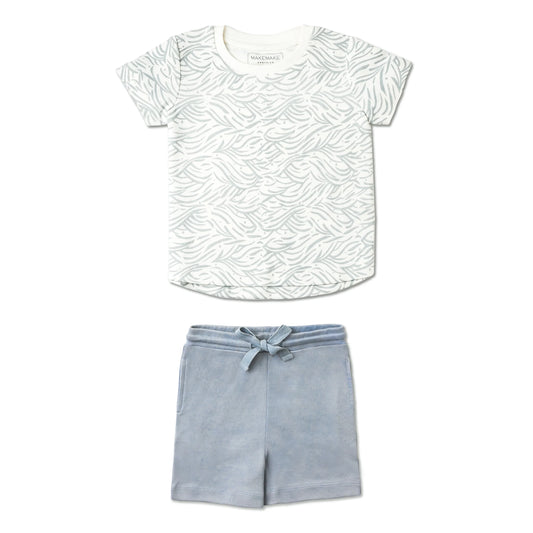 makemake, waves, blue, t-shirt, shorts, sets
