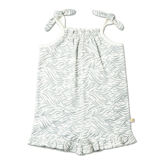 Makemake Organics Organic Ruffle Jumpsuit – Waves