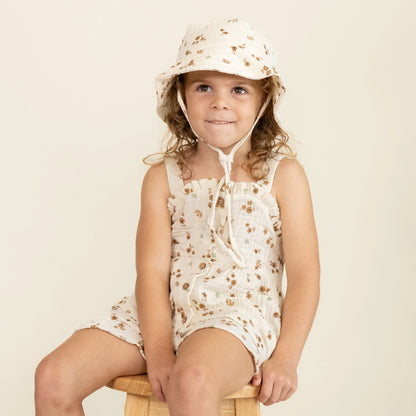makemake, bohemia, outfit, shorts, brown, floral, peplum top