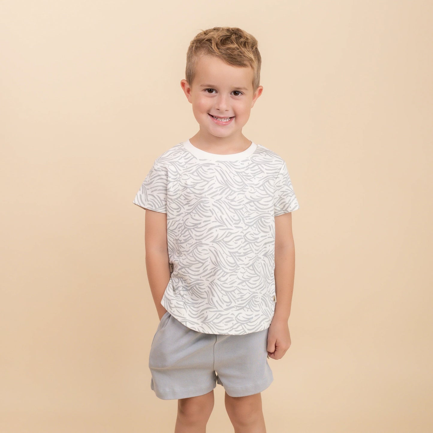 Makemake Organics Organic Tee & Shorts Set – Waves