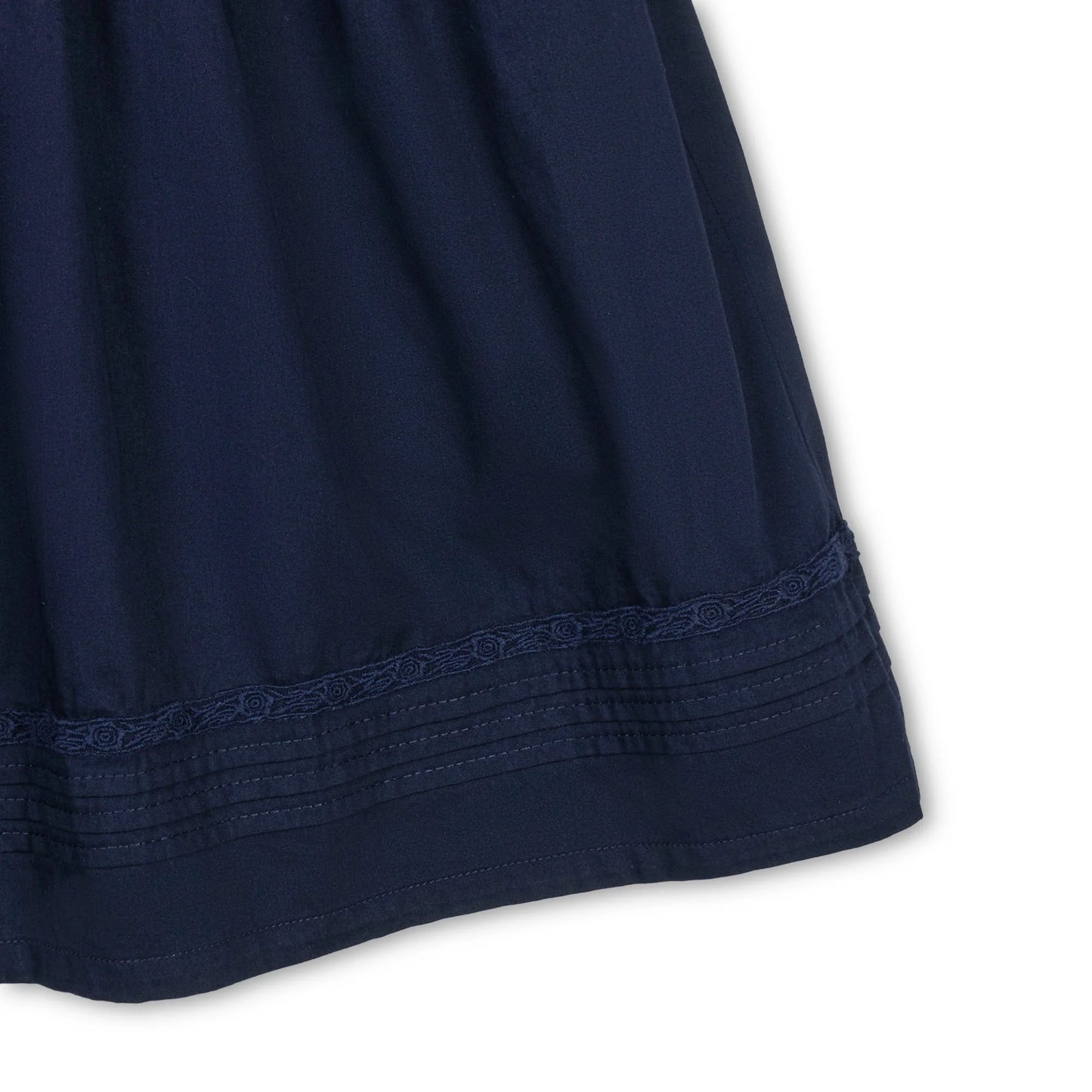 Hope & Henry Organic Puff Sleeve Pintuck Dress - Navy