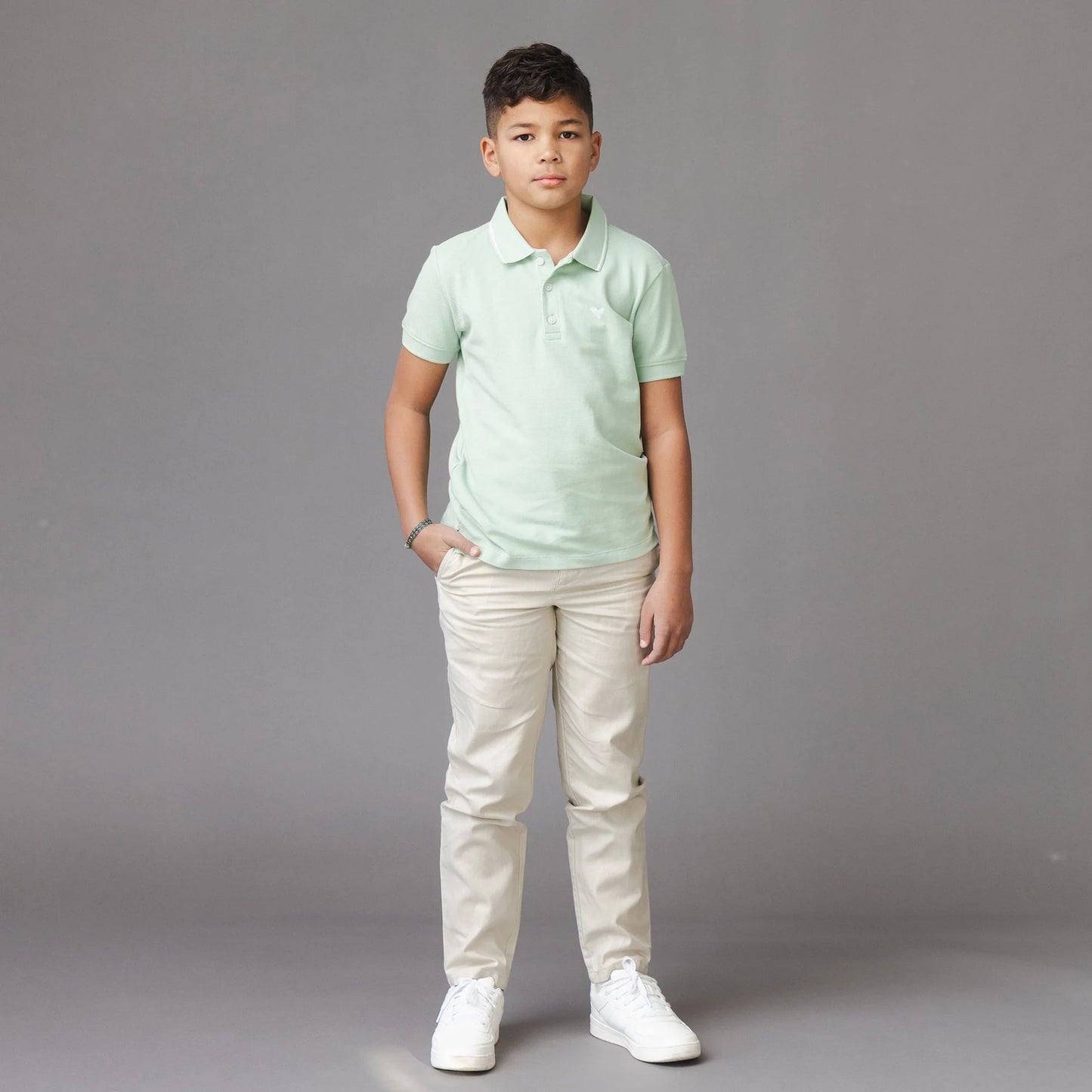 Hope & Henry Organic Pique Polo - Green