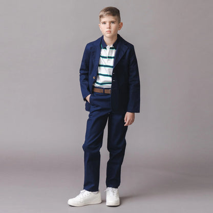 Hope & Henry Linen Suit Jacket - Blue