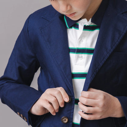 Hope & Henry Linen Suit Jacket - Blue