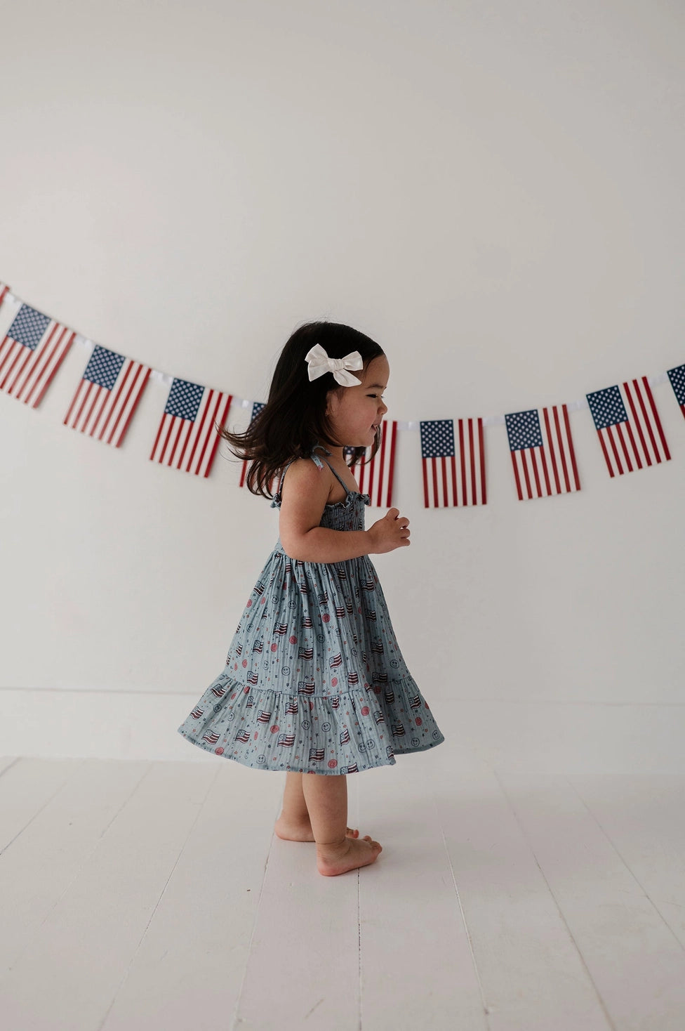 Babysprouts Clothing Company Tiered Mini Dress - Retro America