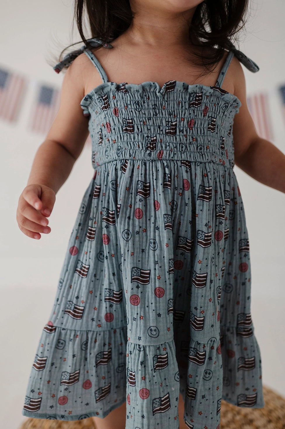 Babysprouts Clothing Company Tiered Mini Dress - Retro America