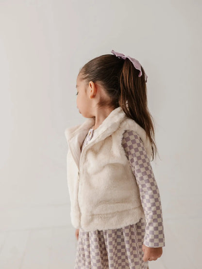 Babysprouts Clothing Company Fur Vest Baby/Kids - Cream