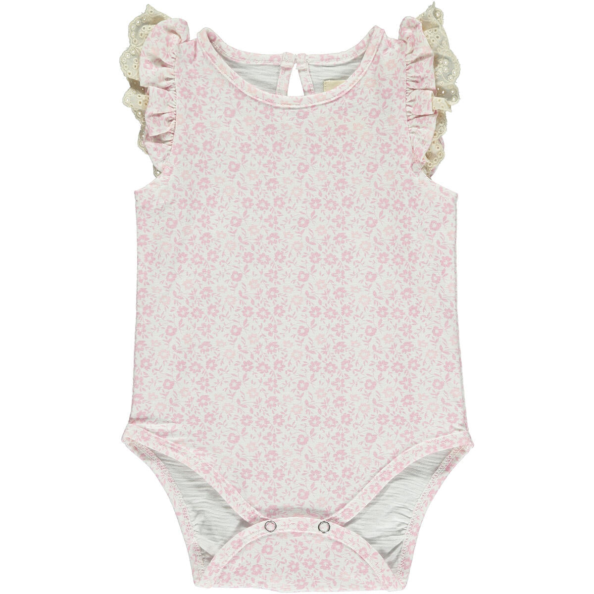 Vignette, Amber, pink, onesie, short sleeve, ruffles, baby, girl, toddler