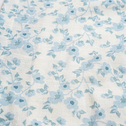 Makemake Organics Organic Short Sleeve Flutter Dress – Blue Vines