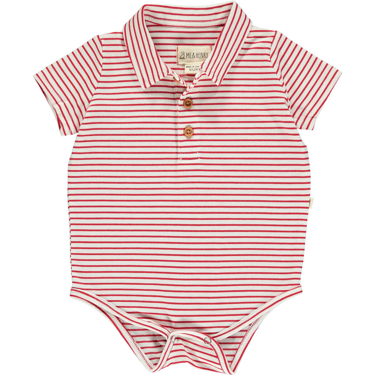 me and Henry jetty red stripe polo jersey onesie, baby boy, little boy, short sleeve, red, white, stripe, onesie, one piece