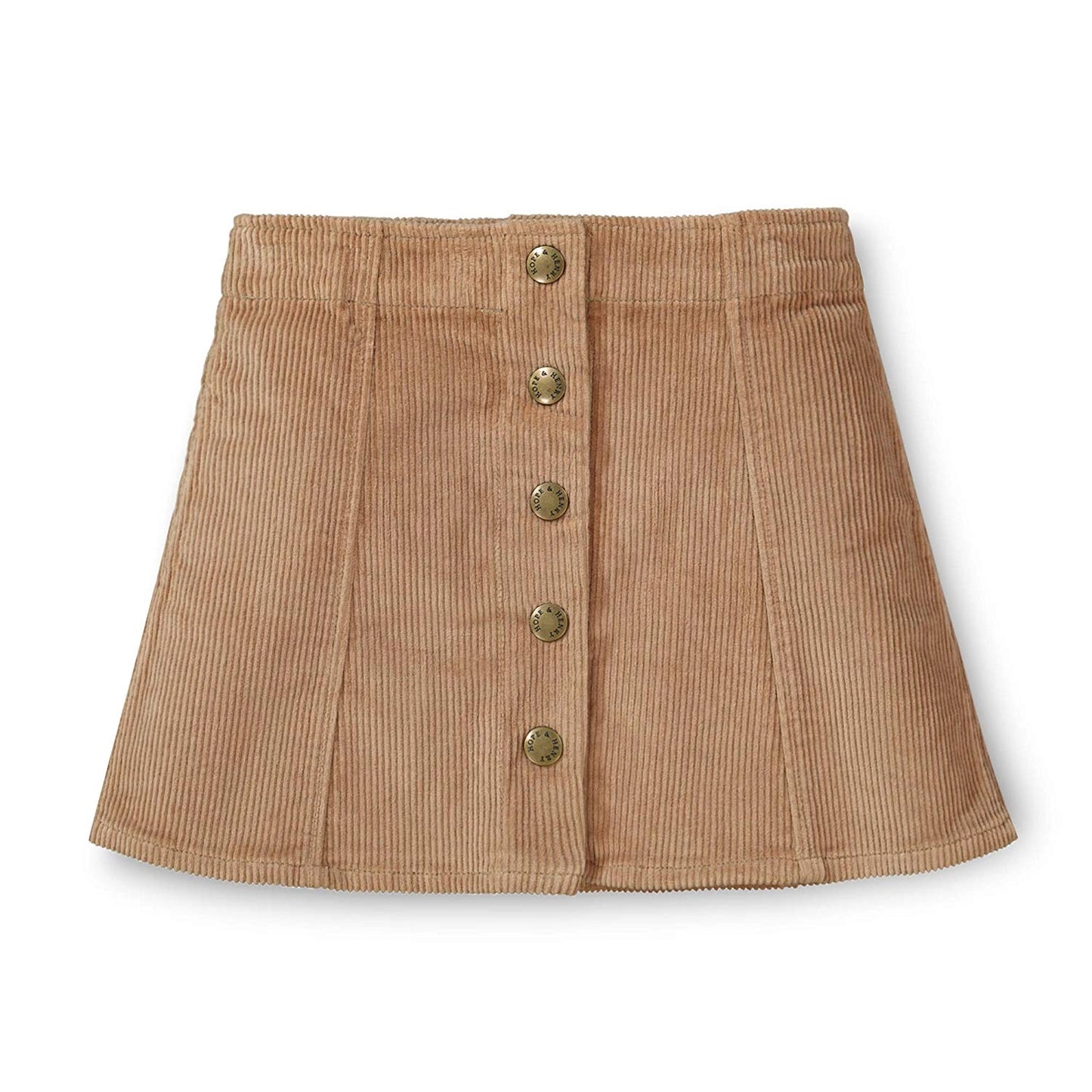hope and henry, a-line, tan, corduroy, skirt, snap, girls, toddler, fall 