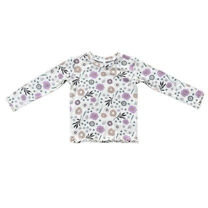 Babysprouts Clothing Company Lettuce Hem Tee Bamboo - Winter Floral