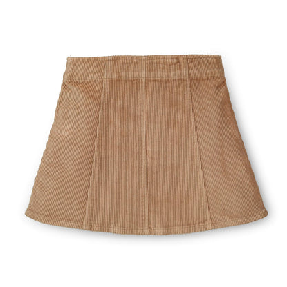 Hope and Henry A-Line Snap Front Skirt – Medium Brown Corduroy