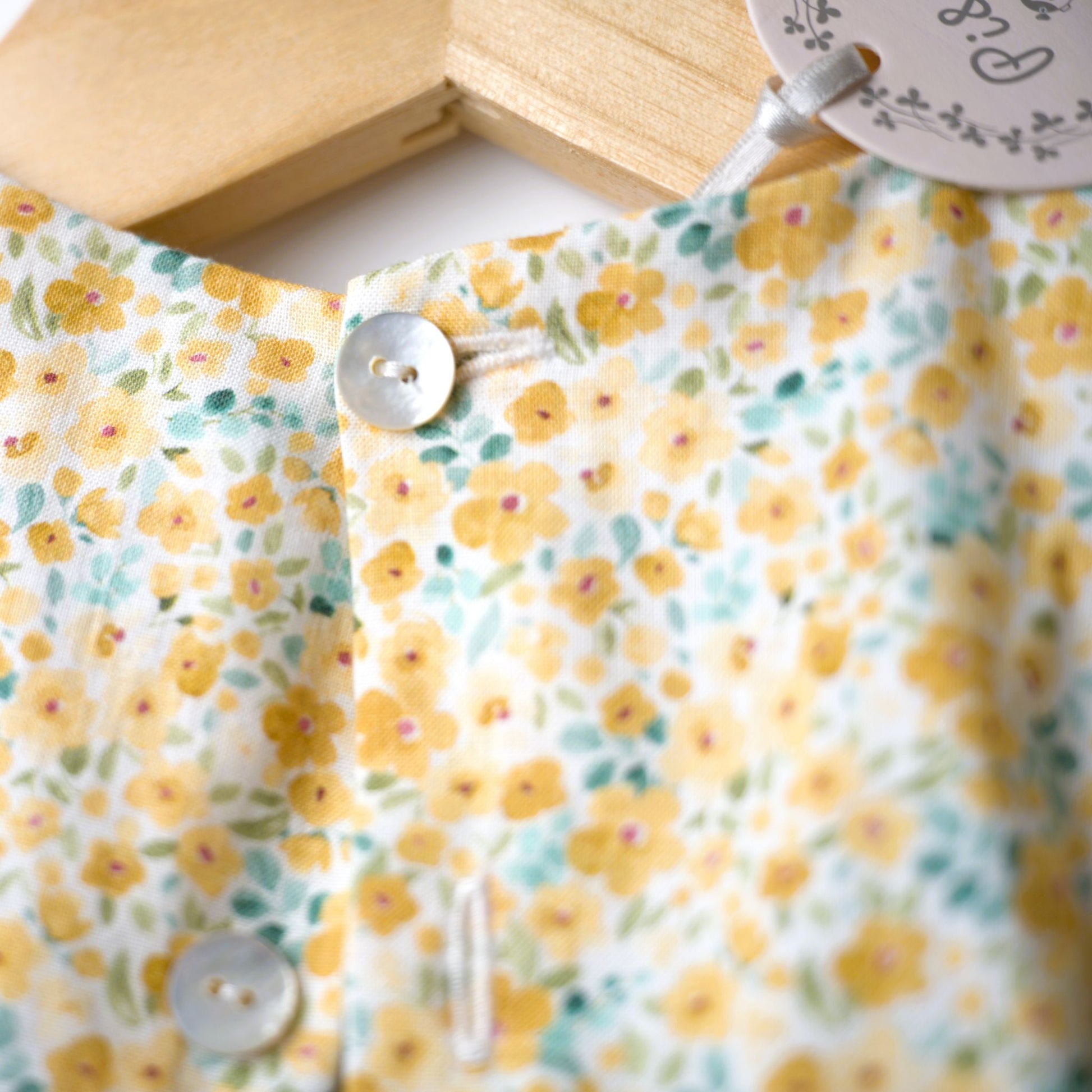 Smocked yellow classic dress amerelo, easter, spring, holiday,  floral, smocked, cap sleeves, heirloom
