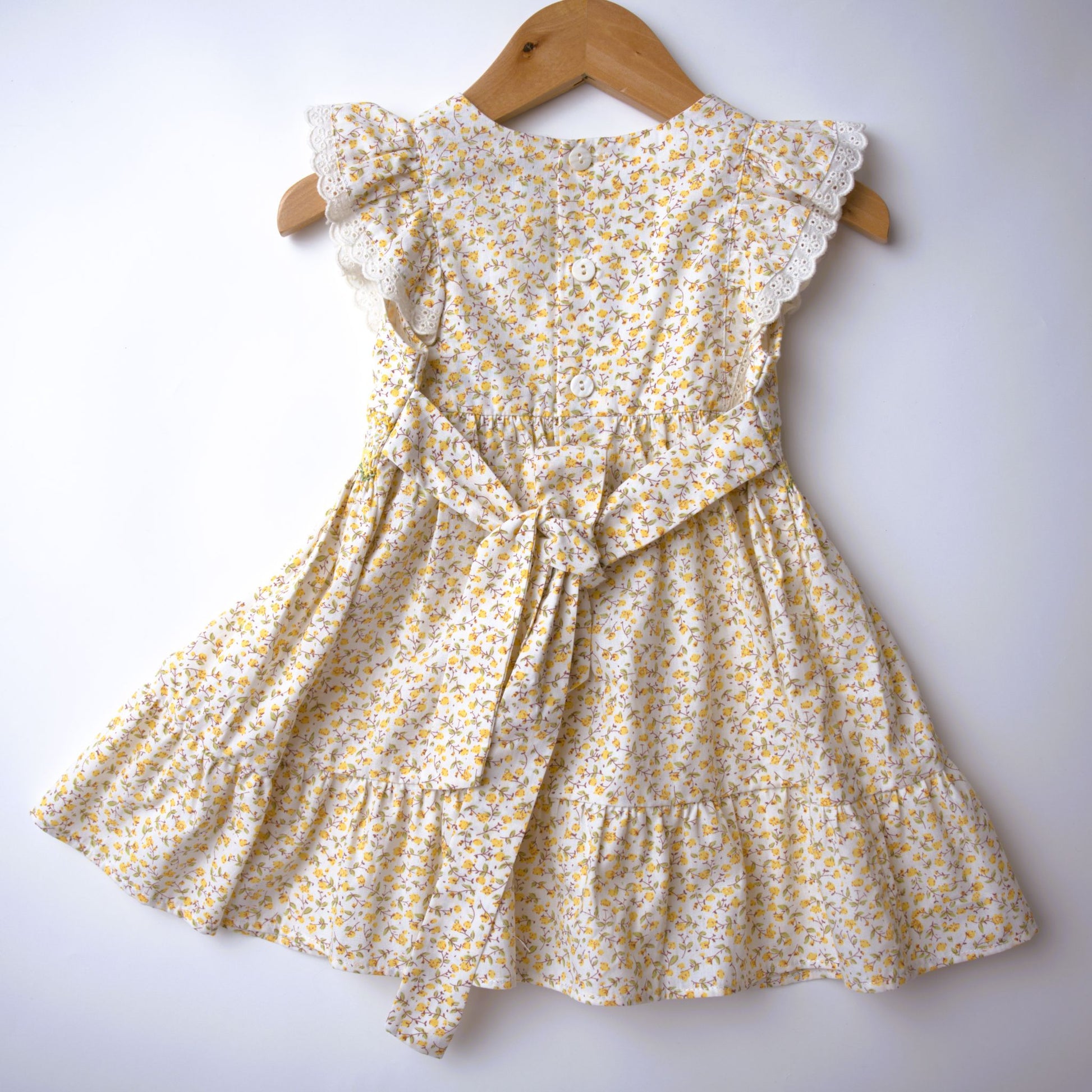 smocked yellow floral dress summer dress easter dress