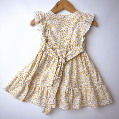 smocked yellow floral dress summer dress easter dress