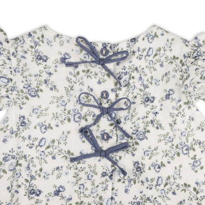 Viverano Organics Celia Floral Baby  Blouse w/Bow & Bloomer (Organic) – Navy Ditsy Floral
