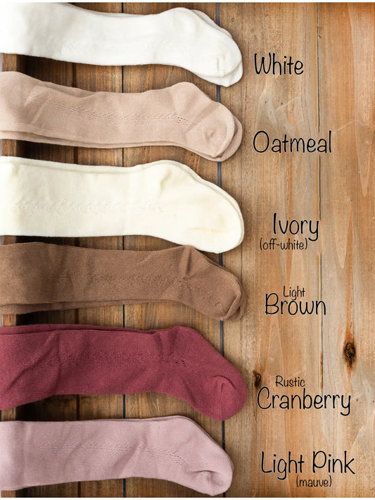 baby girl French tights cotton knit 
