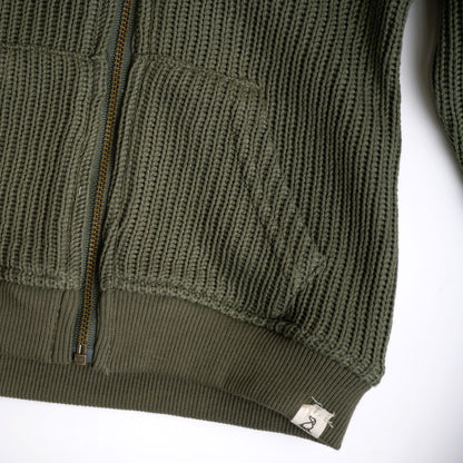 me and henry, knit, hoodie, green, sage, hooded, sweatshirt, fall, outerwear