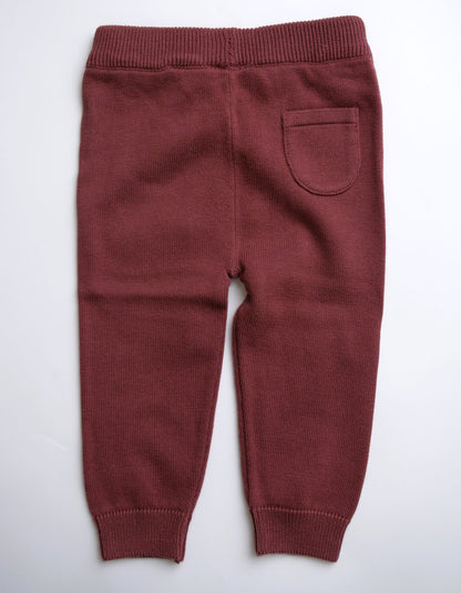 Viverano Organics Pocket Sweater Knit Baby Legging Pants (Organic Cotton) – Berry
