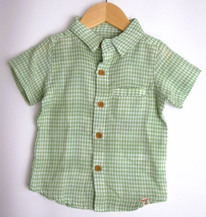 Me & Henry Newport Woven Shirt – Green Plaid