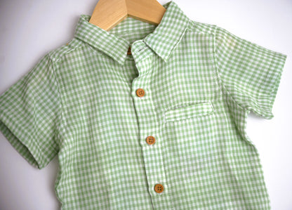 Me & Henry Newport Woven Shirt – Green Plaid