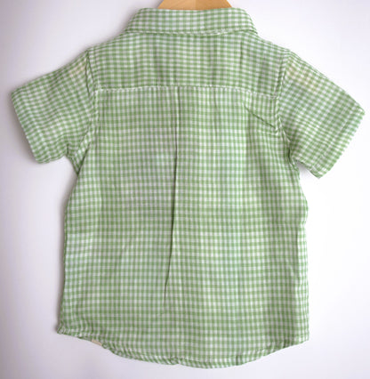 Me & Henry Newport Woven Shirt – Green Plaid