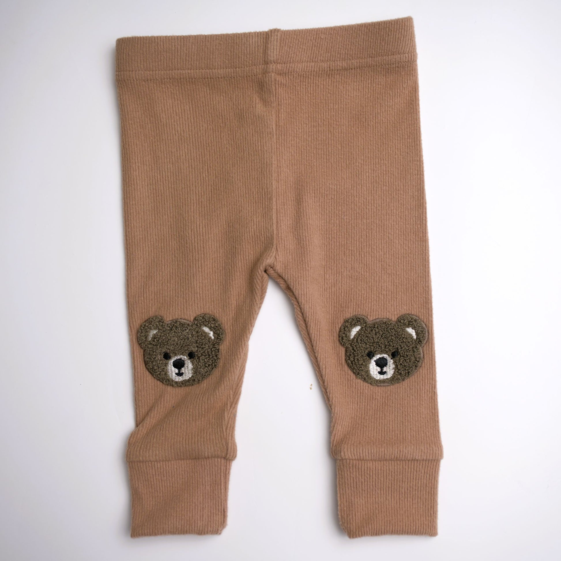 babysprouts, bamboo cotton, tan, leggings, joggers, baby, boy, bears